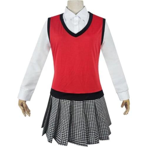 Kakegurui Ikishima Midari School Uniform Vest Shirt Skirt Anime Cosplay Costumes