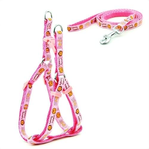 Pet Dog Monkey Pig Printing Harness and Leash Set Summer Chihuahua Harnesses for Small Cats Adjustable Walking Puppy Accessory