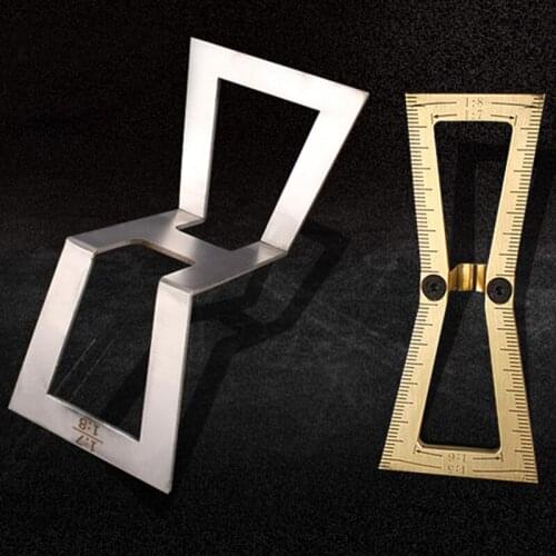 Stainless steel/coppe Dovetail tenon staff gauge Universal ruler Woodworking tools Mortise and tenon Z type Spacing template