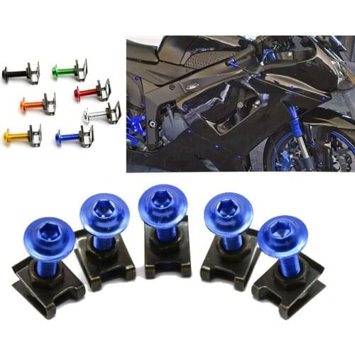 Motorcycle Shell Screw 6mm Aluminium Fairing Bolts Fastener Clip Screw Spring Nuts For BMW R1200RT/SE R1200S R1200SE R1200ST