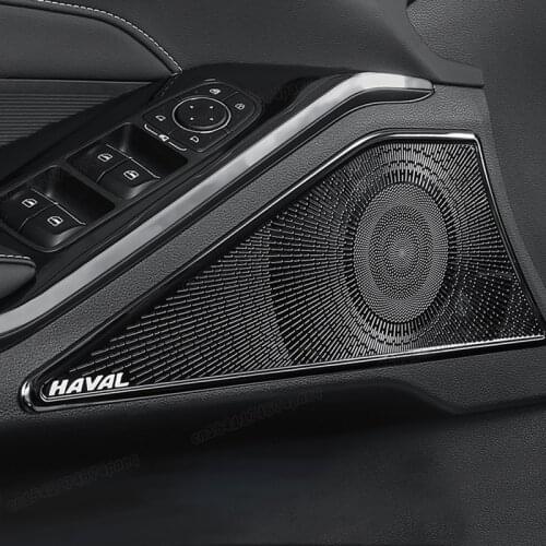 Car Inner Door Audio Sound Speaker Panel Window Triangle Handle Trim for Haval H6 2020 2021 2022 Interior Accessories Auto Audio