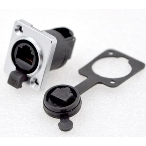 10PCS NEW Waterproof RJ45 Network Connector Straight Through Head Extension Network interfaceConnector Special Wholesale