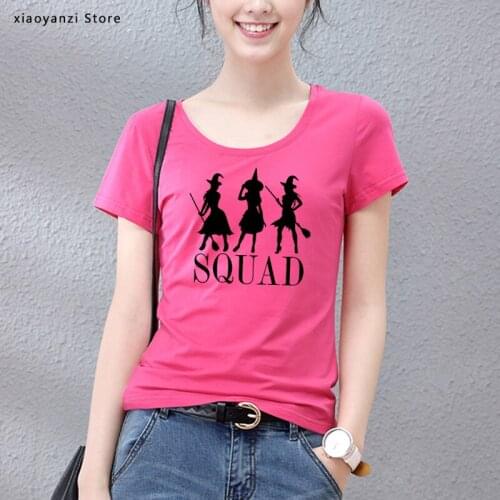 Funny Witch Graphic T-shirts Women Fashion Halloween Tshirts Femme Top Tshirt Female Ladies Clothes T-shirt