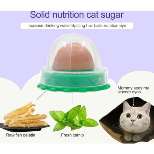 New Healthy Cat Snacks Catnip Sugar Candy Licking Nutrition Gel Energy Ball Toy Increase Pet Supplies Toy Candy Fixed Cat 1PC