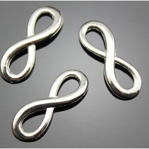 100pcs Antique Silver tone/Antique Bronze Infinity Connector Pendant Charm/Finding,Bracelet Charm,DIY Accessory Jewelry Making