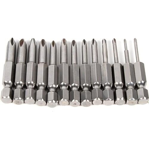 HOEN 13pcs 50mm Magnetic Drill Screwdriver Set Bits S2 Steel Cross Head Group Screw Driver Screwdrivers Kit Hand Tools