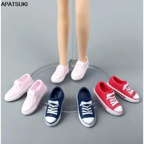 3pairs/lot Fashion Sneakers For Barbie Doll Shoes Casual Doll Shoes For Blythe Licca Doll Shoes For Momoko 1/6 Dolls Accessories