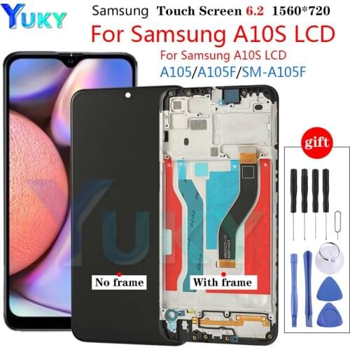 6.2" Original LCD For Samsung Galaxy A10 A10S A105F SM-A105F A105FN LCD Display Screen replacement Digitizer Assembly with Frame