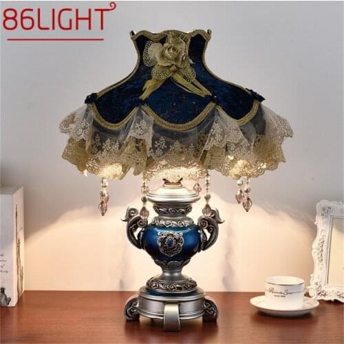 86LIGHT Dimmer Table Desk Lamps LED Modern Nordic Luxury Decoration Resin Light For Home Bedroom
