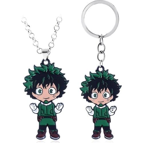 Anime Boku No My Hero Academia Izuku Midoriya Bakugou Katsuki All Might Necklace Pendant Keychain Key Ring Cosplay Jewelry