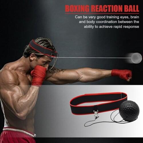 Boxing Reflex Speed Ball Agility Training Reaction w/ Headband Elastic Rope Set for Working-out Comfortable Decoration