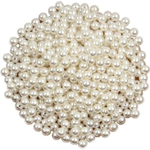 4-30mm With Hole Beige Garment Beads Imitation Pearl Beads For Sewing Clothing Craft Beadwork Decoration Accessories Supplie DIY