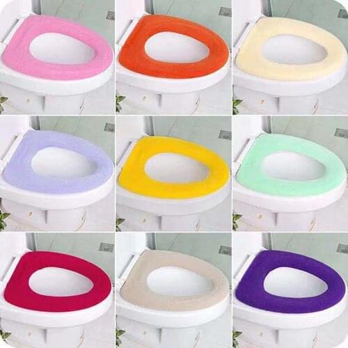 Toilet Seat Cover Mat Warm Soft Toilet Cover Seat Lid Pad Bathroom Closestool Protector Bathroom Accessories Set