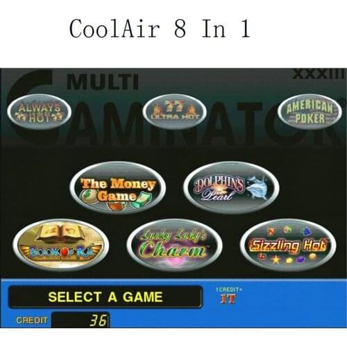 1 PCS Coolair V33 circuit board video Game Board 8 in 1 for Coin operator cabinet Arcade Game Machine