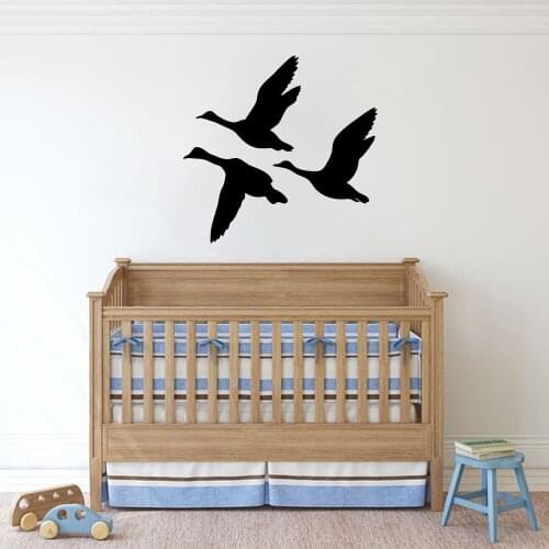 Wild Goose Wall Decals Animals Birds Hunting Outdoor Life Kids Room Man Cave Art Wall Decal Removeable Vinyl Wall Stickers S090