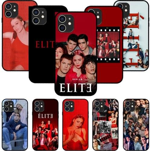 For iPhone 11 12 8 Plus Mini Pro X XR XS Max 4 5 7 6 6S 8 SE Phone Case Black Cover Etui Trend Funda Spanish Tv Series Elite