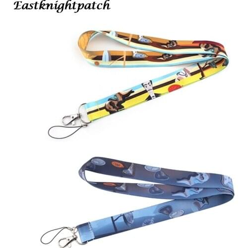 E2688 Cartoon Art Oil Painting Lanyard Keychain Lanyards for keys Badge ID Mobile Phone Rope Gifts