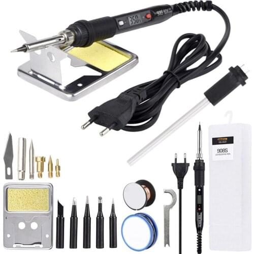 LCD Thermostat Electric Soldering Iron Heat Transfer Set, Soldering Iron Kit, 80W Hot Brush, EU Plug
