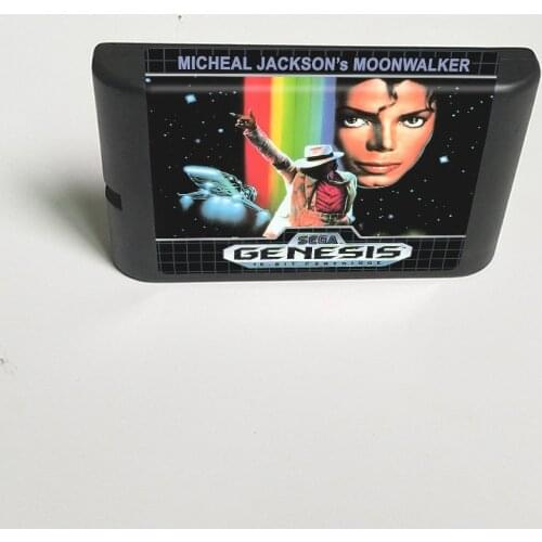 Micheal Jacksons Moonwalker- 16 Bit MD Game Card for Sega Megadrive Genesis Video Game Console Cartridge