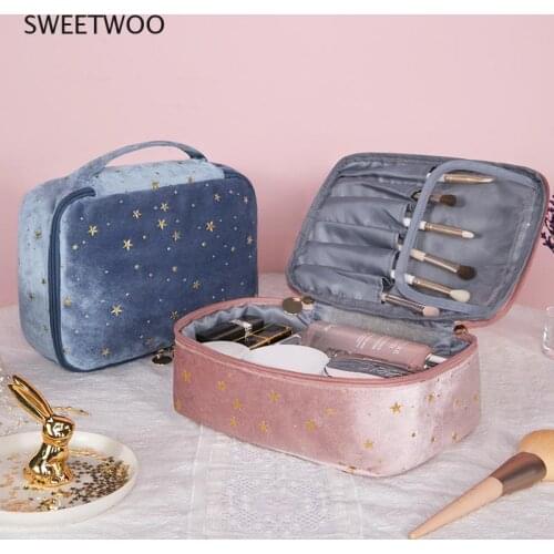 Cosmetic Bag Travel Toiletry Storage Bag Beauty Makeup Bags Cosmetics Organizer Zipper Make Up Case