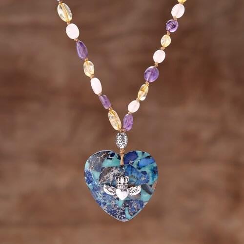 Flying Wing Following Your Heart Pendant Necklace Lovers Good Luck Jewelry