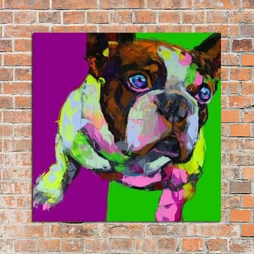 Fashion Dog decoration home Canvas painting New Art Modern Abstract Home Decor Best Quality Oil paintings for living room wall