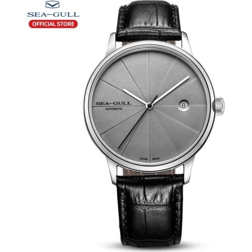 Seagull Mens Watch Automatic Mechanical Watch Luxury Sapphire Business Waterproof Casual Watch Simple Dial Date Watch Clock