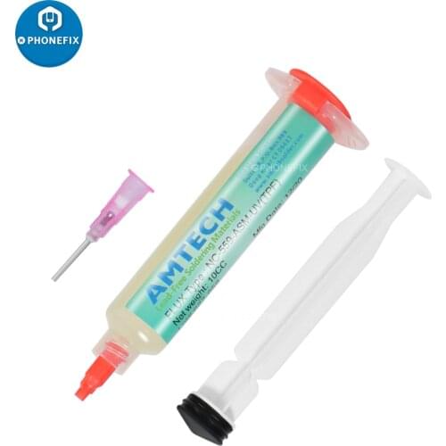 Original AMTECH NC-559-ASM No-Clean Solder Paste Syringe Needle Welding Advanced Flux for BGA PCB Repair Soldering Consumble