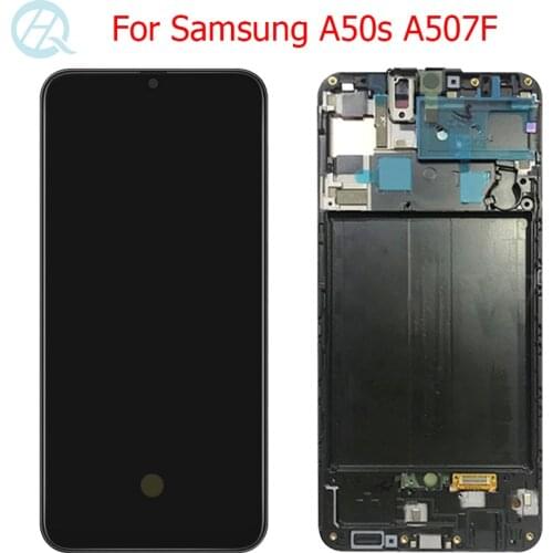 Original A507F/DS LCD For Samsung Galaxy A50s Display With Frame 6.4" A50S SM-A507F A507FN/DS LCD Touch Screen Assembly
