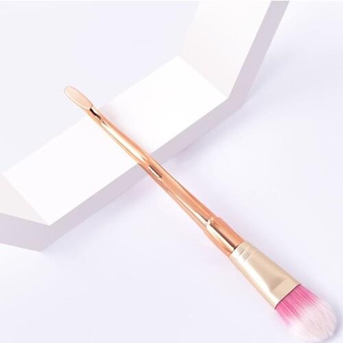 Saiantth rose gold Beautiful leg high heel makeup foundation brush single plastic aluminum handle Single cosmetic professional