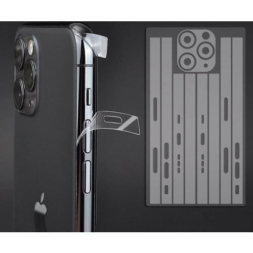 For iphone12/12Promax Mobile Phone Side Film 2Pcs Ultra-Thin TPU Hydrogel Rim Film For iphone8 SE Xs Transparent Protective Film