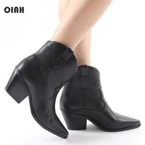 Ankle Boots for Women Autumn Winter Western Cowboy Boots Women Slip on Wedge High Heel Boots Brown Black Suede Shoes Botas