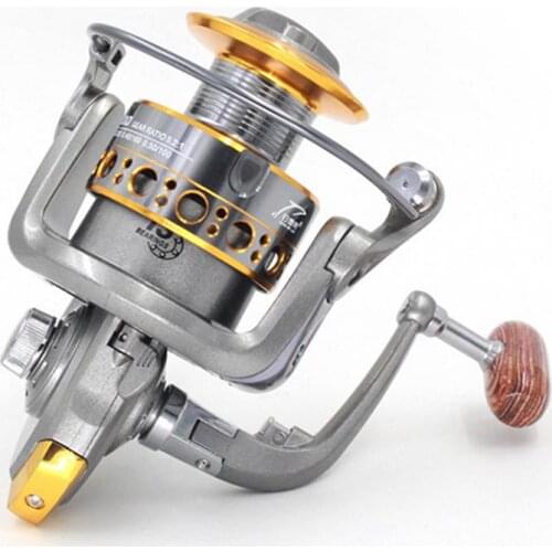 13-Axis All-Metal Spool Fishing Reel Fishing Line Wheel 1000/2000/3000/4000/5000/6000 Spinning Reel Sea Fishing Silver Gray