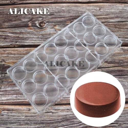 3D Polycarbonate Chocolate Molds Tray Form for Round Chocolate Moulds Plastic Baking Mold Pastry Bakery Cake Bakeware Tools