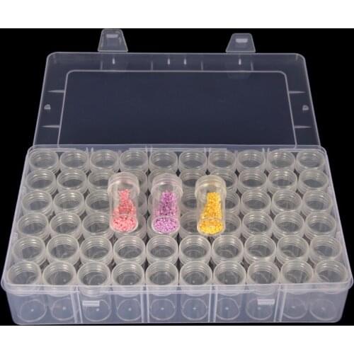 60 round Bottles Square Diamond Painting Storage box Diamond Painting Accessories Beads Container Mosaic Storage boxes Tools