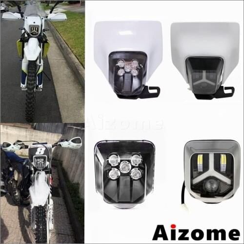701 Supermoto Headlight LED Fairing For Husky TE 125 250 300 FE 250 300 350 450 501 Dirt Bike Head Light Motocross Headlamp
