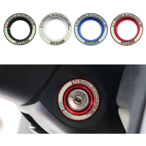 Carmilla Car Luminous Ignition Key Switch Trim Stickers Hole Circle Sticker for Ford Focus 2 3 4 ST RS Kuga Escape Mondeo