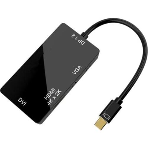 Free shipping 3in1 1.2V Mini DP Thunderbolt to HDMI & VGA & DVI HDTV Cable Converter