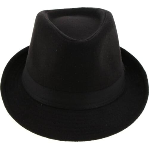 Mens Women’s Manhattan Structured Gangster Trilby Irish Winter Wool Felt Fedora Hat