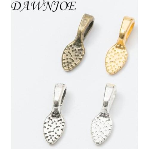 DAWNJOE 15x15mm Oval Leaf Shape Jewelry Making Scrabble Glue Paste on the Earrings DIY Charm Pendant Cabochon Jewelry Finding