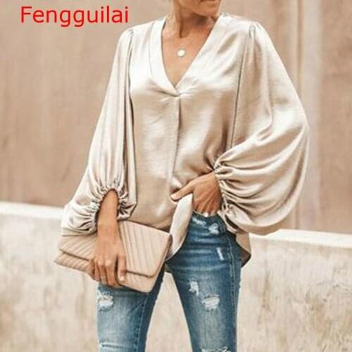 Fengguilai Womens Satin Shirts