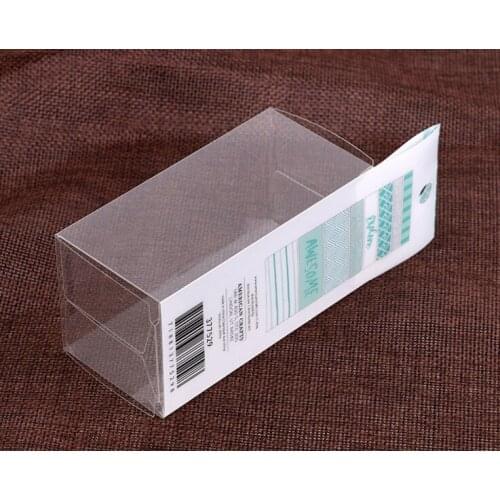Custom clear plastic eyelash packaging box delicate high quality cheap clear folding pvc box for packaging ---DH40117