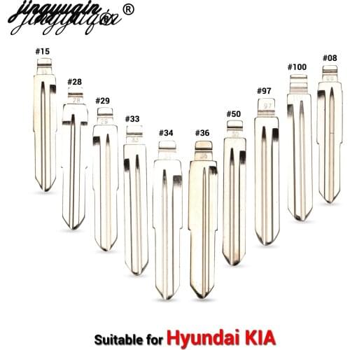 Jingyuqin 15pcs blank key HYN14RFH NO.33 Key For Hyundai Tucson Getz Matri Sonata Santa fe fit Kia 08 15 28 29 36 50 97 33