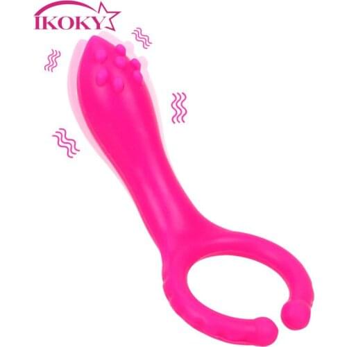IKOKY Penis Vibration Clip Sex Shop G-spot Vibrator Nipple Massage Sex Toy For Women Men Couple Vagina Clitoris Stimulation
