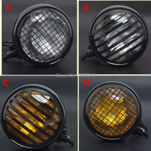 Motorcycle Vintage 6" Headlight Lighting Lamp Headlamp Fit For Harley Old School Chopper Bobber Cafe Racer Custom Universal 10mm