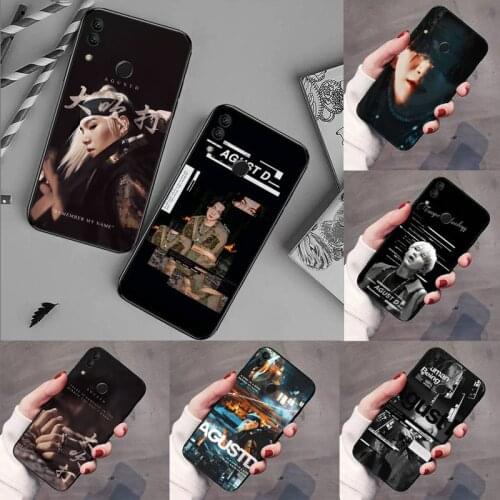 Agust D HipHop Korean singer Soft Phone Case For Huawei Honor view 7a5.45inch 7c5.7inch 8x 8a 8c 9 9x 10 20 10i 20i lite pro