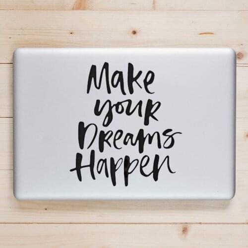 Laptop Decals Self-motivation Trackpad Sticker Dream Inspirational Quote Touchpad Skin Stickers Computer Mural O296