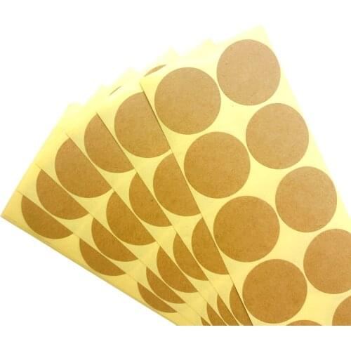 100PCS/Lot New Vintage Blank Round Kraft seal Sticker for Handmade Products 35mm Round Gift sealing sticker DIY note label