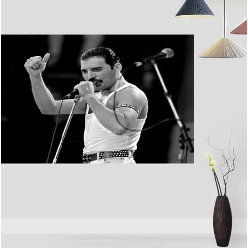 Custom Freddie Mercury Posters Print Wall Picture FOR Living Room Decoration Silk Fabric Good Quality Wall Decor poster
