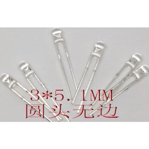ODM Non polarity through hole double chips 3mm 850nm led diode for toy etc